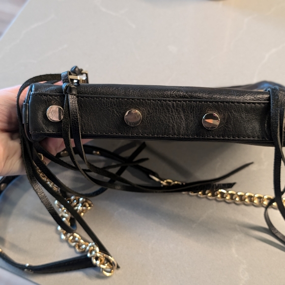 Rebecca Minkoff Black Crossbody Bag with Gold Chain - Picture 11 of 11